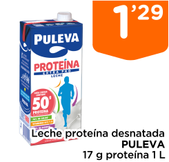Leche prote?na desnatada PULEVA 17 g prote?na 1 L