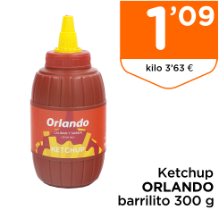 Ketchup ORLANDO barrilito 300 g