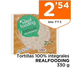 Tortillas 100% integrales REALFOODING 330 g