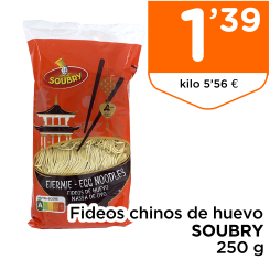 Fideos chinos de huevo SOUBRY 250 g