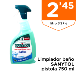 Limpiador ba?o SANYTOL pistola 750 ml