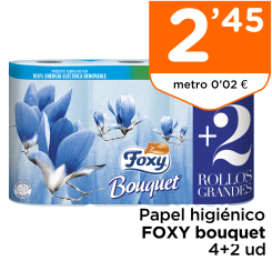 Papel higi?nico FOXY bouquet 4+2 ud