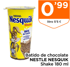 Batido de chocolate NESTLE NESQUIK Shake 180 ml