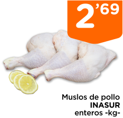 Muslos de pollo INASUR enteros -kg-