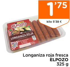 Longaniza roja fresca ELPOZO 325 g