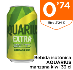 Bebida isot?nica AQUARIUS manzana kiwi 33 cl