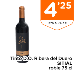 Tinto D.O. Ribera del Duero SITIAL roble 75 cl