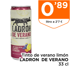 Tinto de verano lim?n LADRON  DE VERANO 33 cl