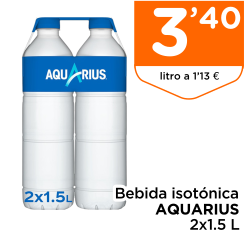 Bebida isot?nica AQUARIUS 2x1.5 L