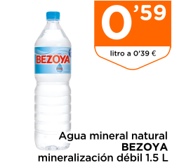 Agua mineral natural BEZOYA mineralizaci?n d?bil 1.5 L