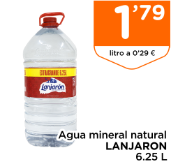 Agua mineral natural LANJARON 6.25 L