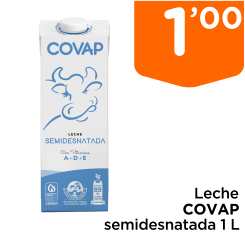 Leche COVAP semidesnatada 1 L