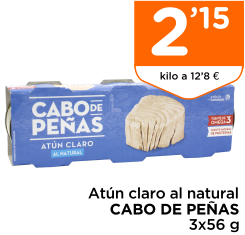 At?n claro al natural CABO DE PE?AS 3x56 g