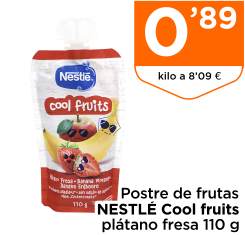 Postre de frutas NESTL? Cool fruits pl?tano fresa 110 g