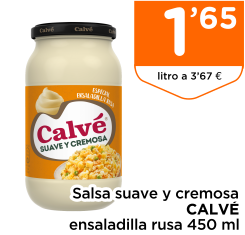 Salsa suave y cremosa CALV? ensaladilla rusa 450 ml