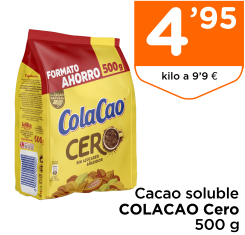 Cacao soluble COLACAO Cero 500 g