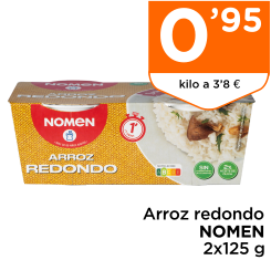 Arroz redondo NOMEN 2x125 g