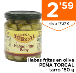 Habas fritas en oliva PE?A TORCAL tarro 150 g
