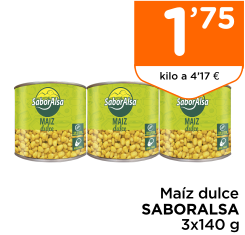 Ma?z dulce SABORALSA 3x140 g