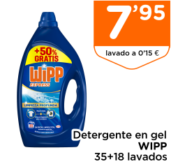 Detergente en gel WIPP 35+18 lavados
