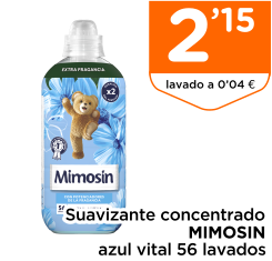 Suavizante concentrado MIMOSIN azul vital 56 lavados