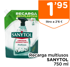 Recarga multiusos SANYTOL 750 ml