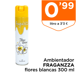 Ambientador FRAGANZZA flores blancas 300 ml