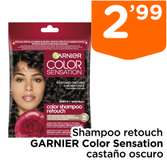 Shampoo retouch GARNIER Color Sensation casta?o oscuro