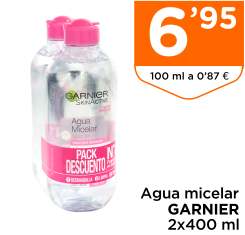 Agua micelar GARNIER 2x400 ml
