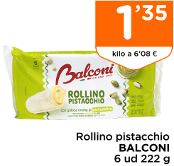 Rollino pistacchio BALCONI 6 ud 222 g