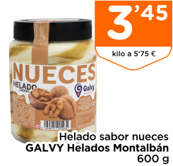 Helado sabor nueces GALVY Helados Montalb?n 600 g