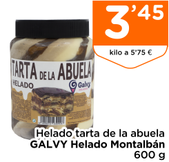 Helado tarta de la abuela GALVY Helado Montalb?n 600 g