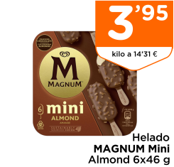 Helado MAGNUM Mini Almond 6x46 g