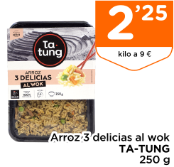 Arroz 3 delicias al wok TA-TUNG 250 g
