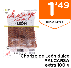Chorizo de Le?n dulce PALCARSA extra 100 g