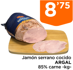 Jam?n serrano cocido ARGAL 85% carne -kg-