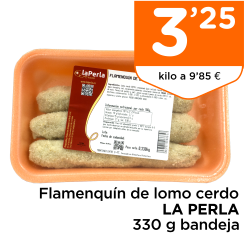 Flamenqu?n de lomo cerdo LA PERLA 330 g bandeja