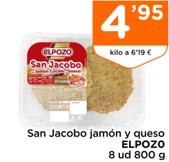San Jacobo jam?n y queso ELPOZ0 8 ud 800 g