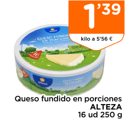 Queso fundido en porciones ALTEZA 16 ud 250 g