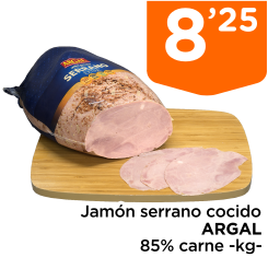 Jam?n serrano cocido ARGAL 85% carne -kg-