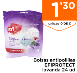 Bolsas antipolillas EFIPROTECT lavanda 24 ud