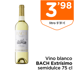 Vino blanco BACH Extr?simo semidulce 75 cl