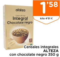 Cereales integrales ALTEZA con chocolate negro 350 g