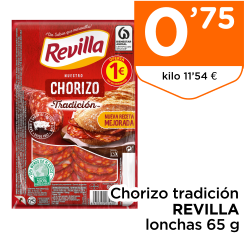 Chorizo tradici?n REVILLA lonchas 65 g