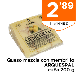 Queso mezcla con membrillo ARQUESPAL cu?a 200 g