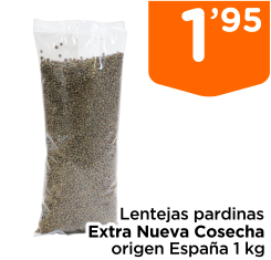 Lentejas pardinas Extra Nueva Cosecha origen Espa?a 1 kg