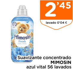 Suavizante concentrado MIMOSIN azul vital 56 lavados
