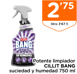 Potente limpiador CILLIT BANG suciedad y humedad 750 ml