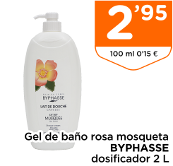 Gel de ba?o rosa mosqueta BYPHASSE dosificador 2 L