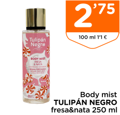 Body mist TULIP?N NEGRO fresa&nata 250 ml